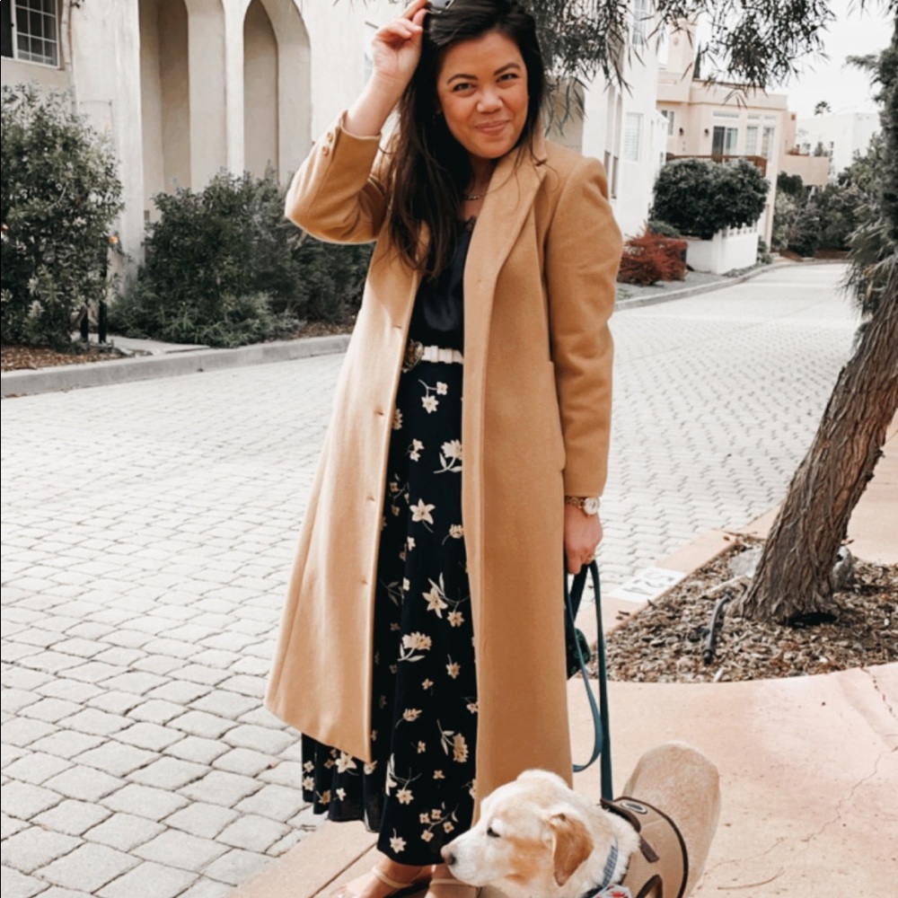 π SOLD π L.L. Bean - Vintage Tan Coat - Picture 1 of 9